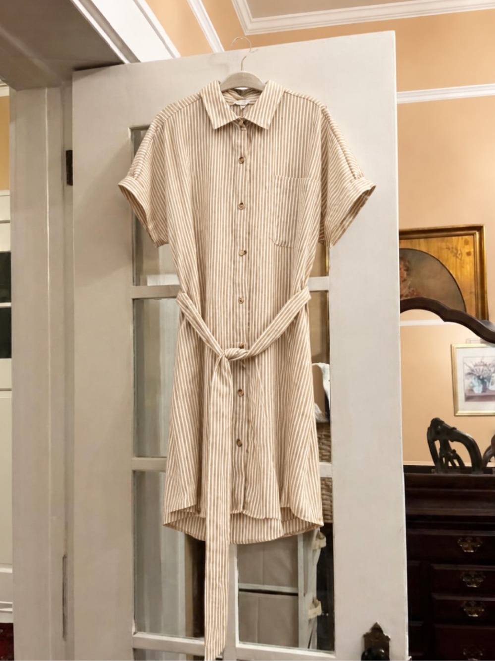 NWT Textured Crepe Shirt Dress Size S